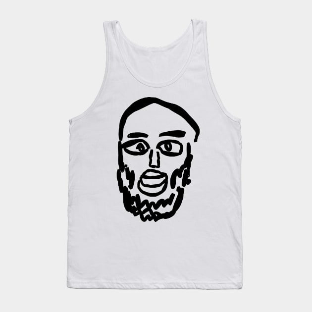 Unshaven face Tank Top by shigechan